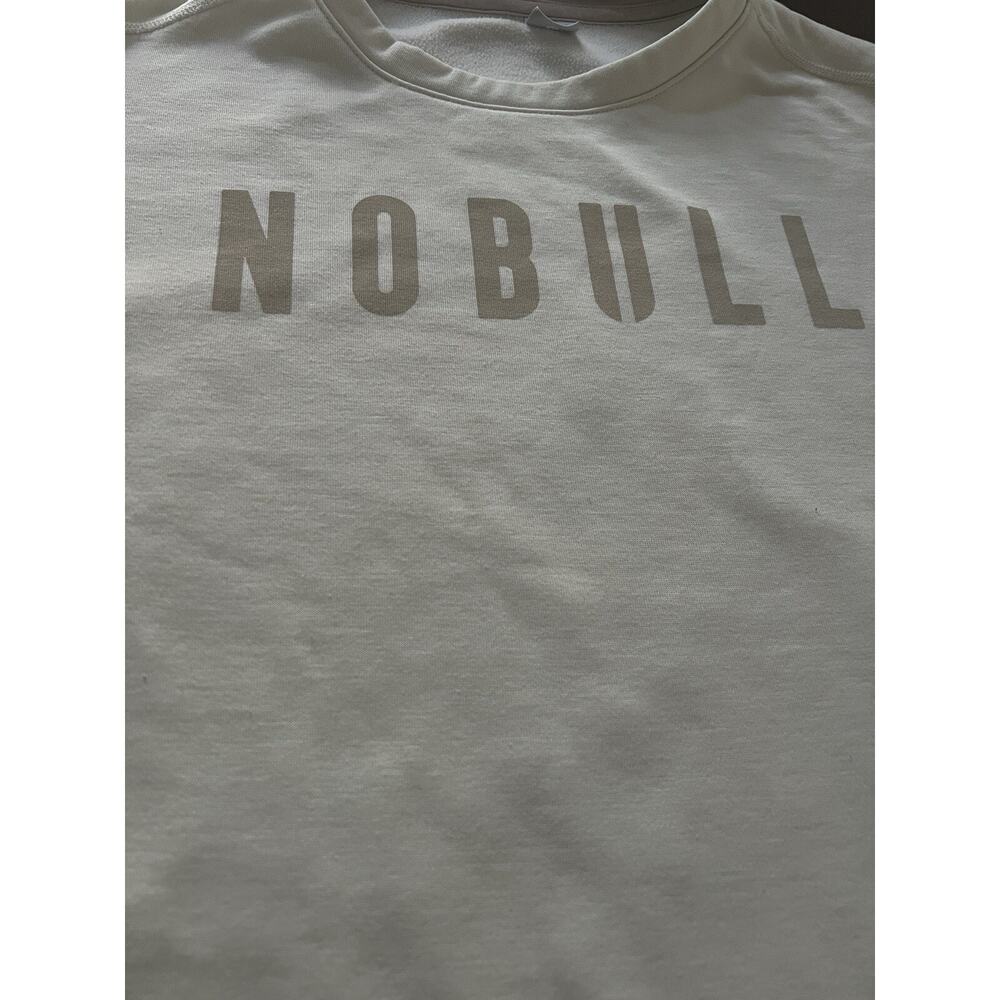 NOBULL Women's crew neck Logo soft sweatshirt MEDIUM Ivory Excellent Condition - Picture 5 of 10
